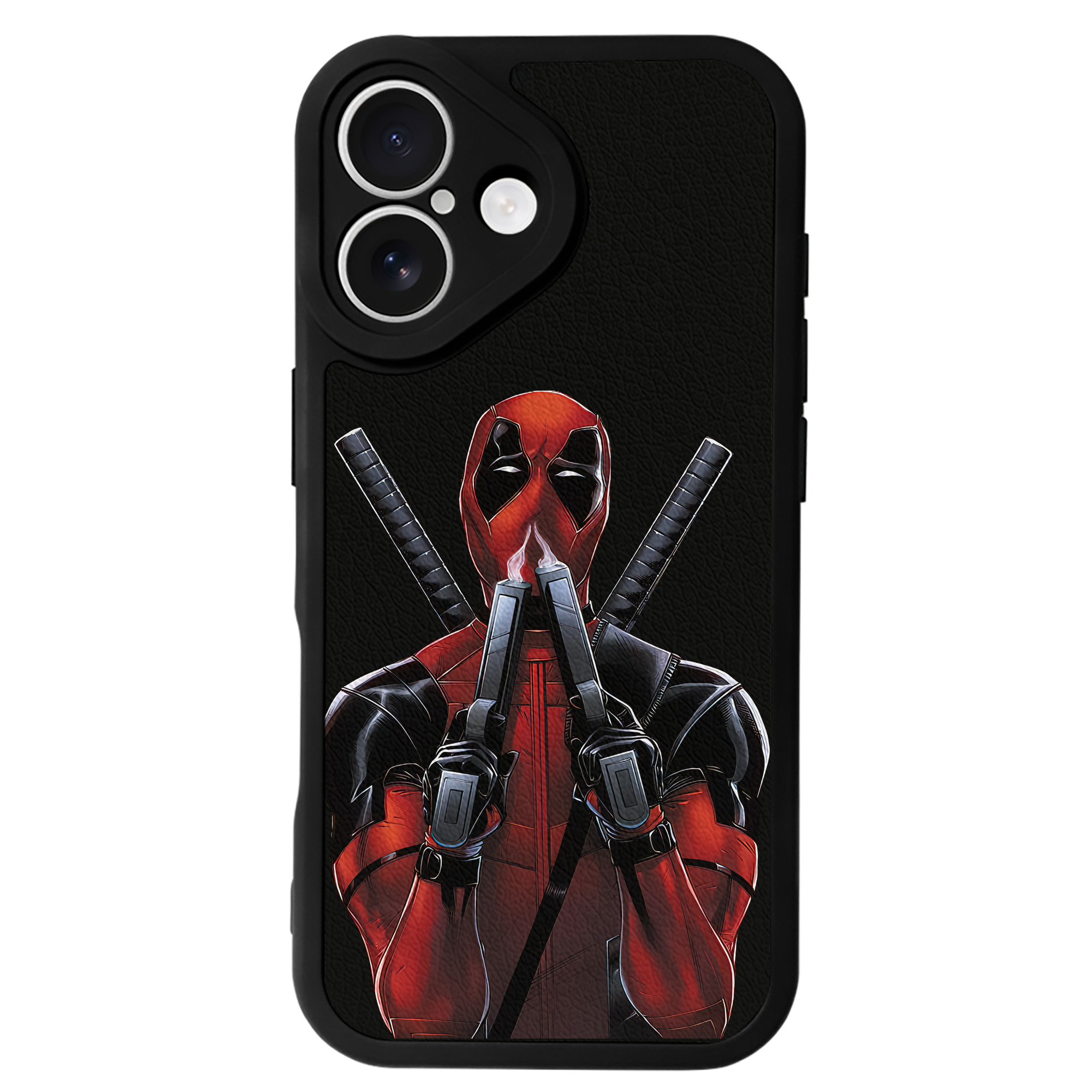 （画像用） Deadpool デッドプール 【iPhone 16シリーズ対応】シリコンスマホケース（レザー調） 材質：シリコン